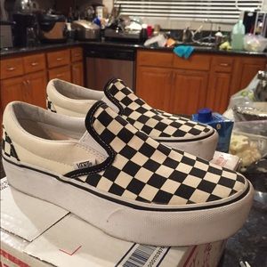 Checkered Platform Vans